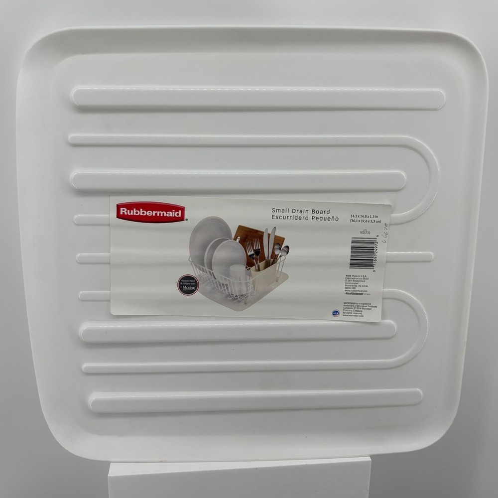 Rubbermaid Small Drain Board White Microban Antimicrobial 1925770 Made in USA